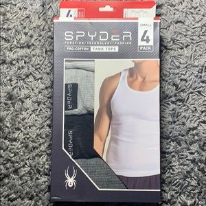 Spyder Pro-Cotton Tank Tops Small 4Pack